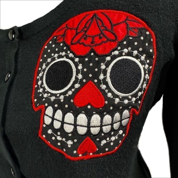 Too Fast “Sugar Skull” Cardigan - Picture 6 of 7